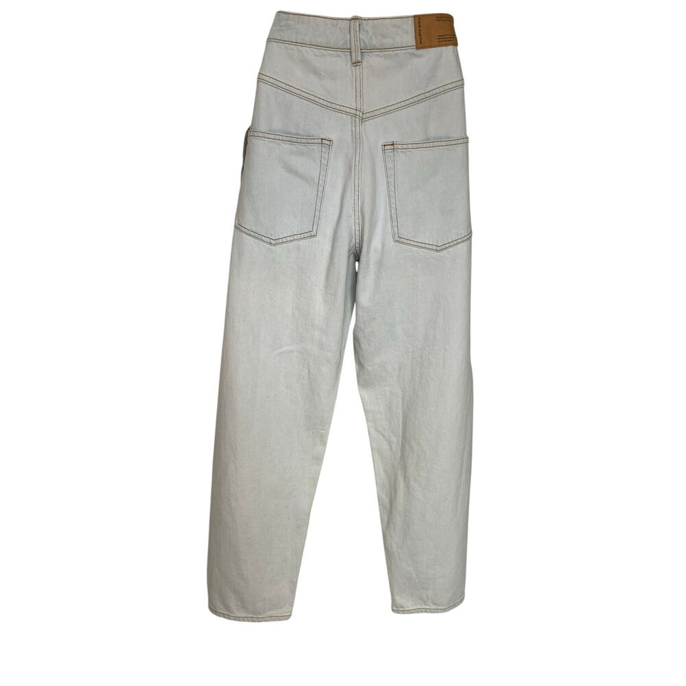 Frank & Oak Linda Balloon Tapered Leg High Rise Jeans Ivory Denim Size 29 - Picture 9 of 14